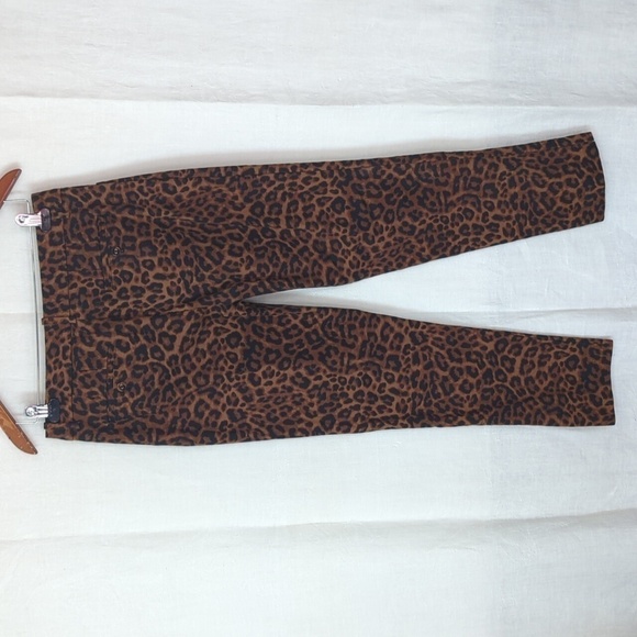 Lord & Taylor Brown Leopard Print Skinny Pants Size 6 - Picture 5 of 6